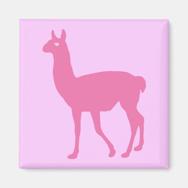 Rosa Llama Magnet (Framsidan)