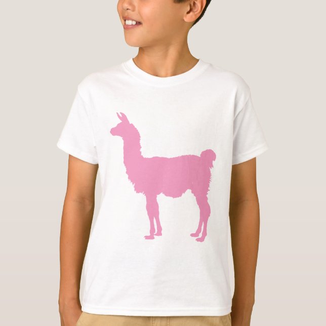 Rosa Llama Tee Shirt (Framsida)