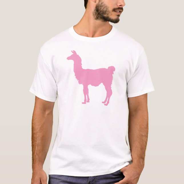 Rosa Llama Tee Shirt (Framsida)