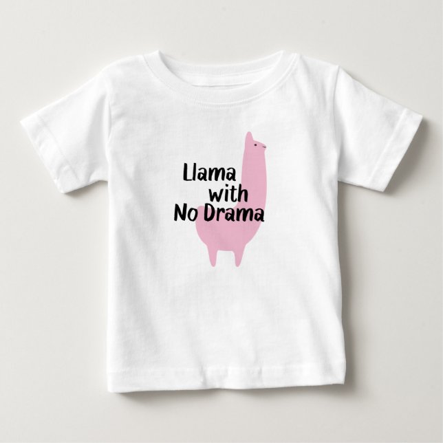 Rosa LlamababyT-tröja Tee Shirt (Framsida)
