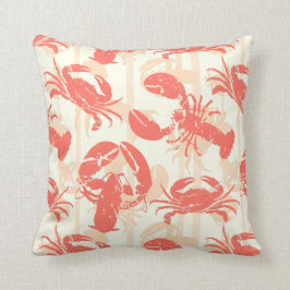 Rosa Lobster Crab Kudde