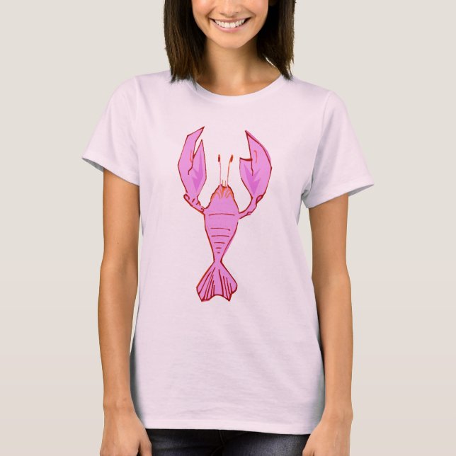 Rosa /Lobster Kräftor T-shirt (Framsida)