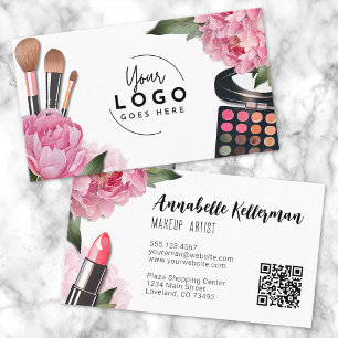 Rosa Logotyp Beauty Makeup Artist Visitkort