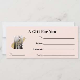 Rosa Logotyp Business Gift-certifikat