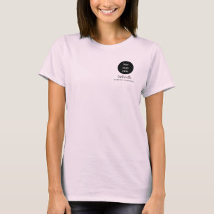 Rosa logotyp för sminkpersonal med skrivstil t shirt