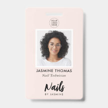 Rosa Logotyp Foto Nageltekniker