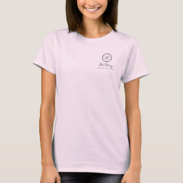 Rosa logotyp med skrift Makeup Staff T-Shirt