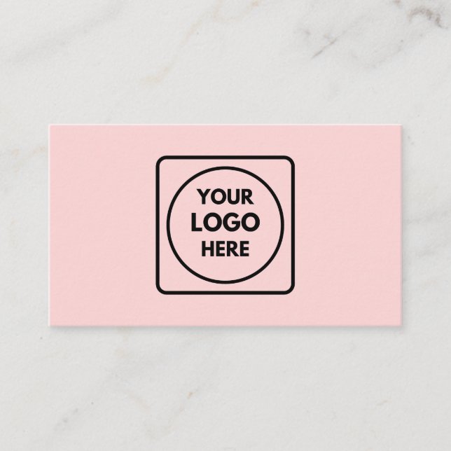 Rosa Logotyp | Minimalistisk Professionell Design Visitkort (Framsida)