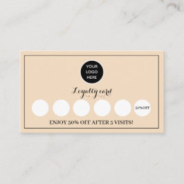  Rosa Logotyp Modern Business Reward Slår Lojalitetskort