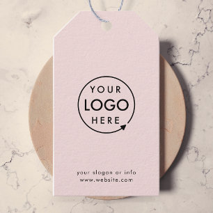 Rosa Logotyp   Modern minimalistisk affärsverksamh Presentetikett