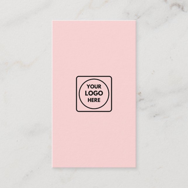 Rosa Logotyp | Modern Vertikal Stilren Design Visitkort (Framsida)