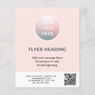 Rosa Logotyp QR-kod, affärsFlyer Flygblad