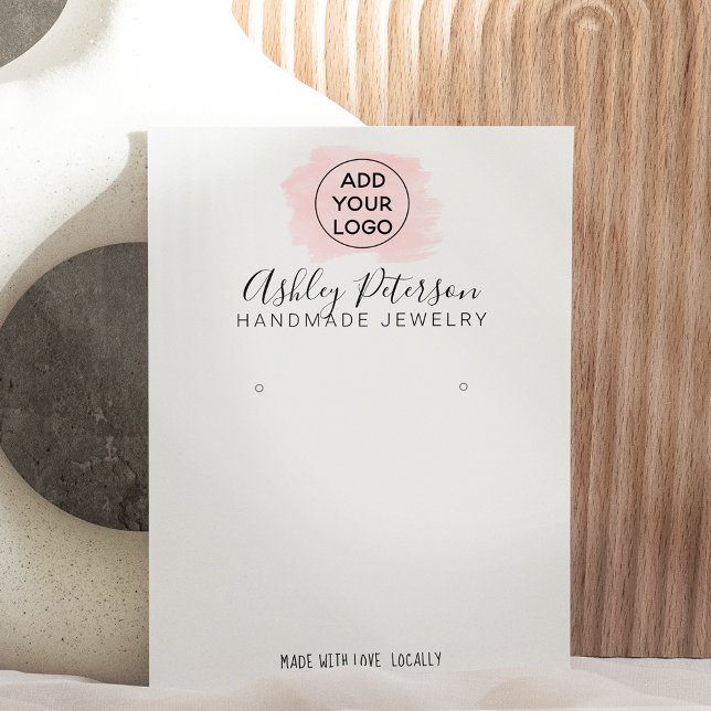 Rosa logotyp  smyckesörning visning visitkort (Skapare uppladdad)
