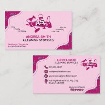 Rosa Logotyp Städning Professionellen Service Cute