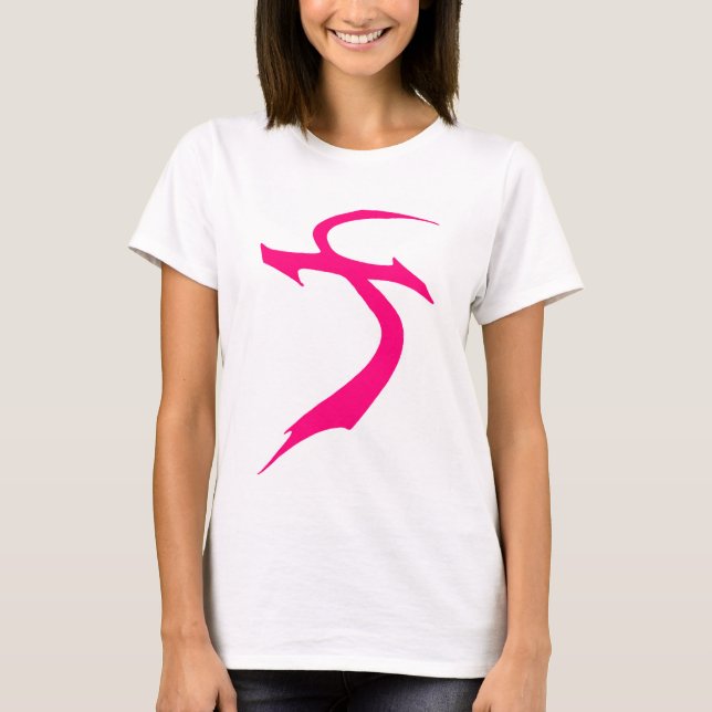 Rosa logotypdamer T för TPS T Shirt (Framsida)