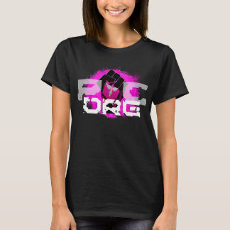 Rosa logotypT-tröja: Svart kvinnor T-shirt