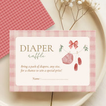 Rosa lokalt producerad baby shower blöjlotteri