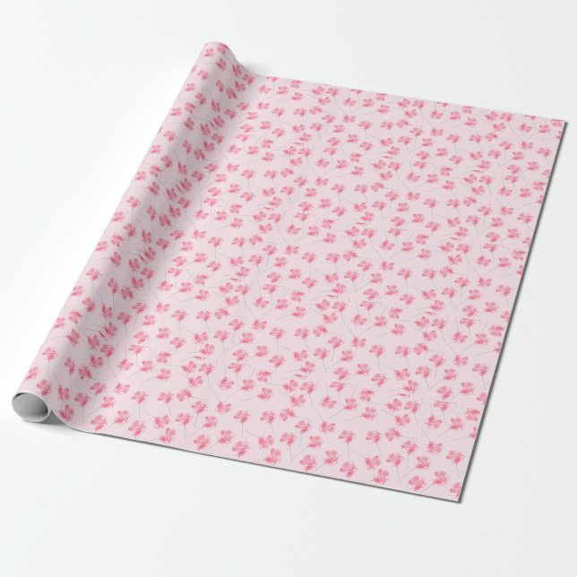 Rosa Lollipop Wrapping Papper Presentpapper (Utrullad)