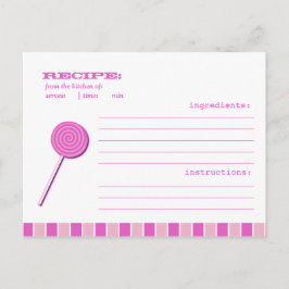 Rosa Lollypop Recipe Vykort