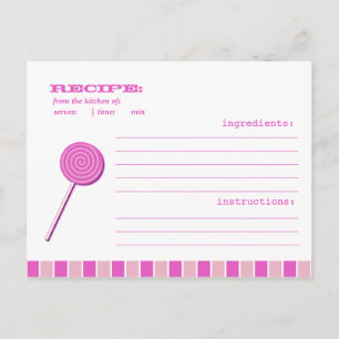 Rosa Lollypop Recipe Vykort