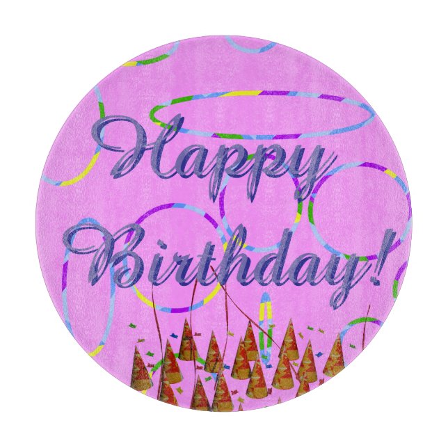 Rosa Loops Festive Grattis på födelsedagen (Framsidan)