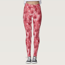 Rosa löpande Amaryllis Lyxiga mammagåvor Leggings