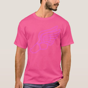 Rosa löparsko med vingar friidrott tyst löparsko t shirt