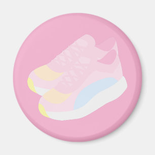 Rosa löparskor magnet