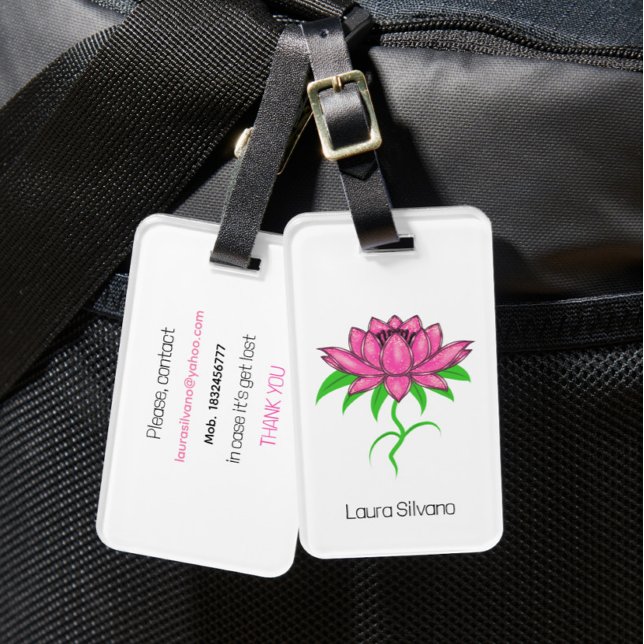 Rosa lotus  bagagebricka (Skapare uppladdad)