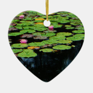 rosa lotus black julgransprydnad keramik