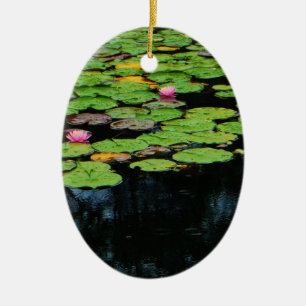 rosa lotus black julgransprydnad keramik