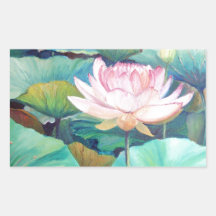 Rosa Lotus Blommar Sticker