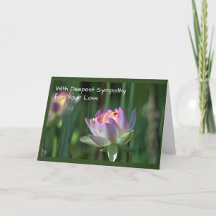 Rosa Lotus Blommar Sympathy Kort