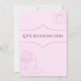 Rosa Lotus Bröllopsinbjudan Inbjudningar