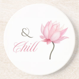 Rosa Lotus “& Chill” Mugg, välbefinnandepresent ti Underlägg