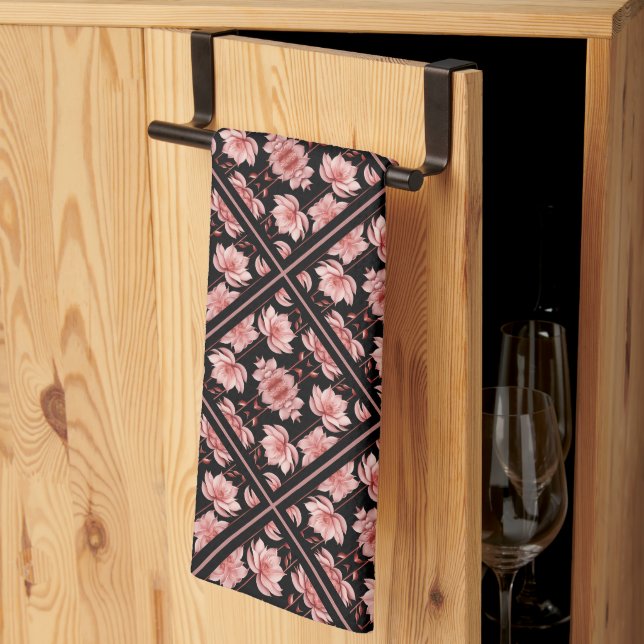 Rosa Lotus Classic Kökshandduk (Thirds Fold)
