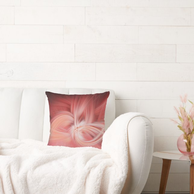 Rosa Lotus Elegant Modern Abstrakt Light Mönster Kudde (Soffa)