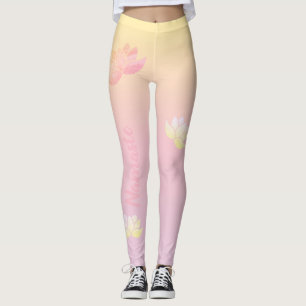 Rosa lotus-energi leggings