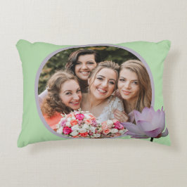 Rosa Lotus Flower Bröllop Bridesmaid Prydnadskudde