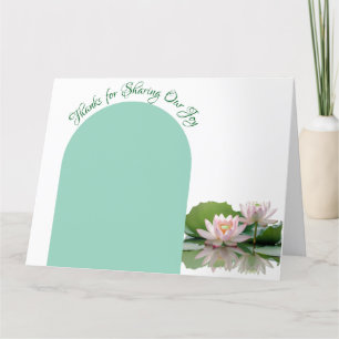 Rosa Lotus Flower Bröllop Bridesmaid Tack Kort
