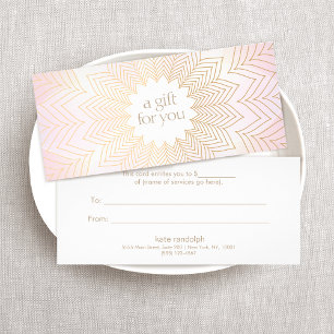 Rosa Lotus Flower Gift Certificate Reklamkort