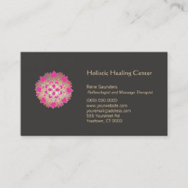 Rosa Lotus Flower Holistic Natural Healing Arts Visitkort