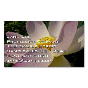 Rosa Lotus Flower III, sommartid, Blommigt Magnetiska Visitkort