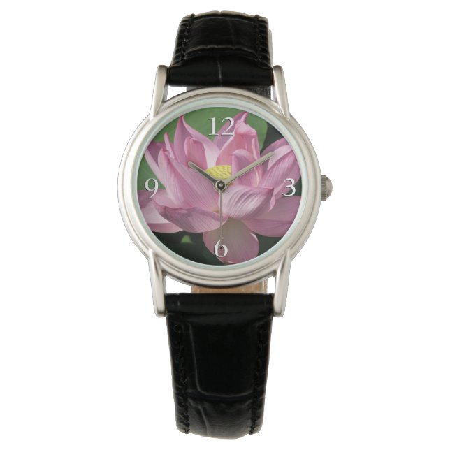 Rosa Lotus Flower IV Armbandsur (Framsida)