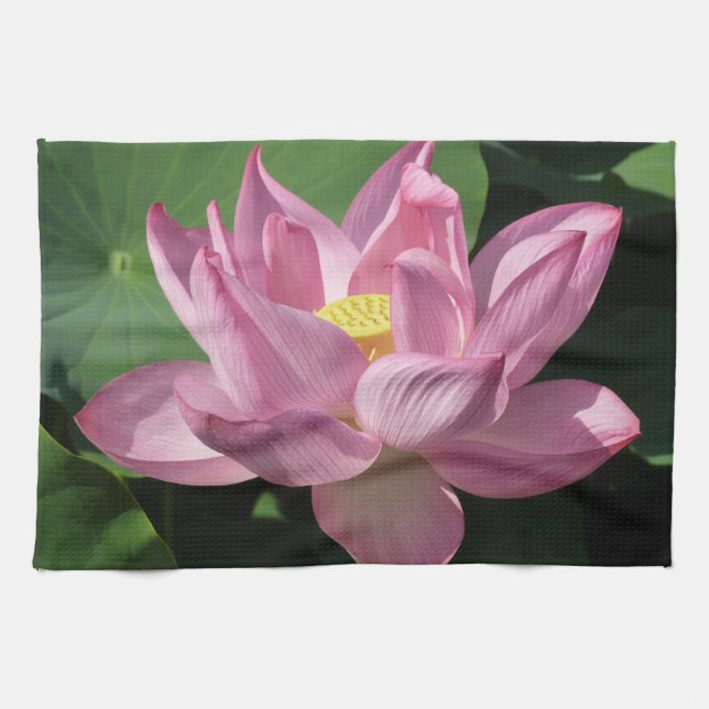 Rosa Lotus Flower IV Kökshandduk (Horisontell)