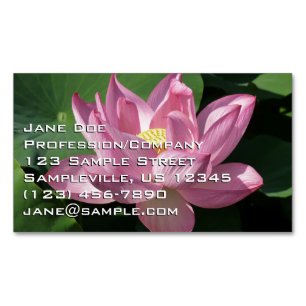 Rosa Lotus Flower IV Magnetiska Visitkort