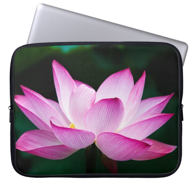 Rosa Lotus Flower Laptop Fodral (Framsidan)