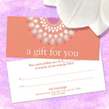 Rosa Lotus Flower Massage Blommigt Gift Certificat