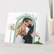 Rosa Lotus Flower och Grönt Bröllop