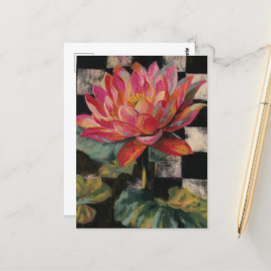 Rosa Lotus Flower på kontrollbrädans bakgrund Vykort